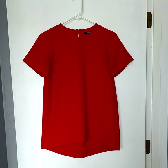 Madewell Tops - Madewell Short Sleeve Blouse Red XSmall
